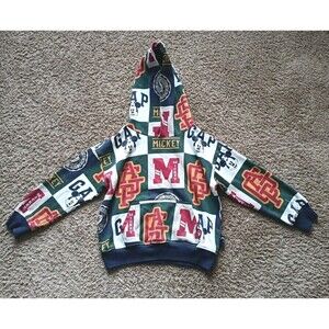 Gap Hoodie Kids Small Mickey Mouse Graphic Print Multicolor Long Sleeve